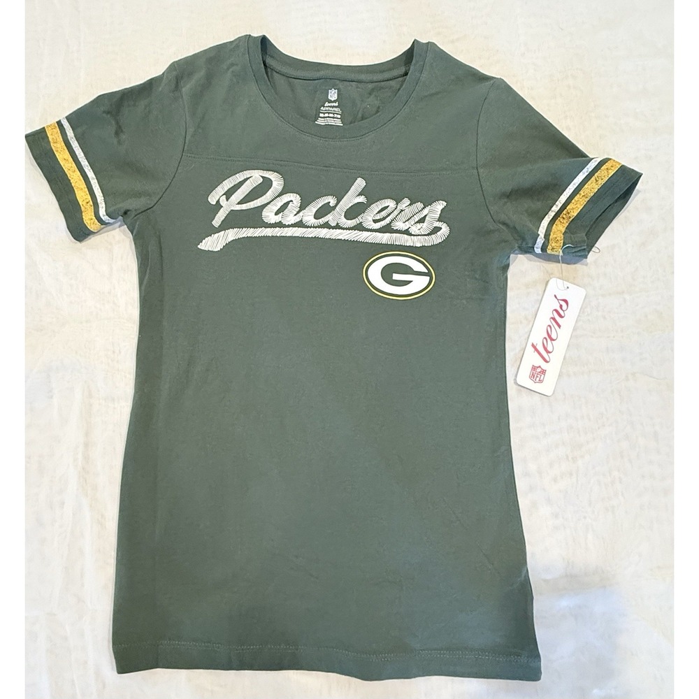 NWT Green Bay Packers Short Sleeve Tee NFL Teens Size M (7-8) - Picture 1 of 5